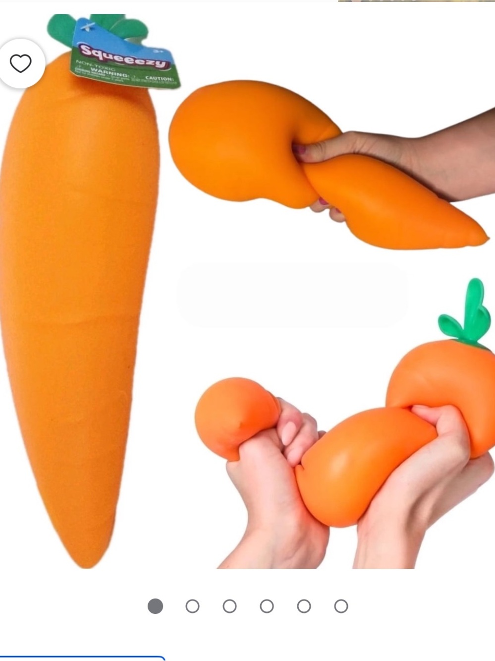 Squeezey Giant Carrot Squishy